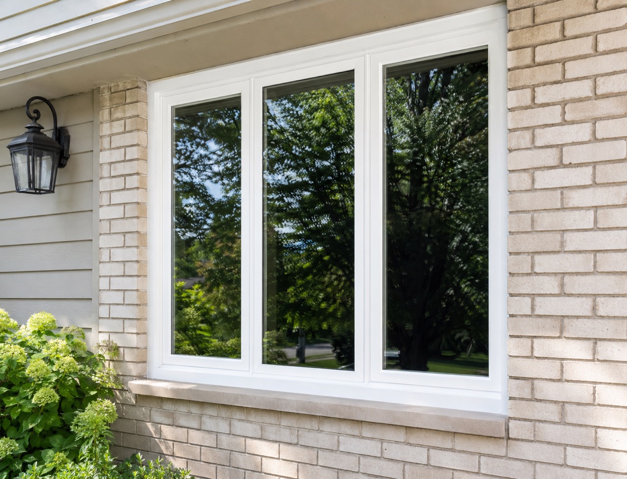 Energy-efficient replacement window installed in a North Texas home