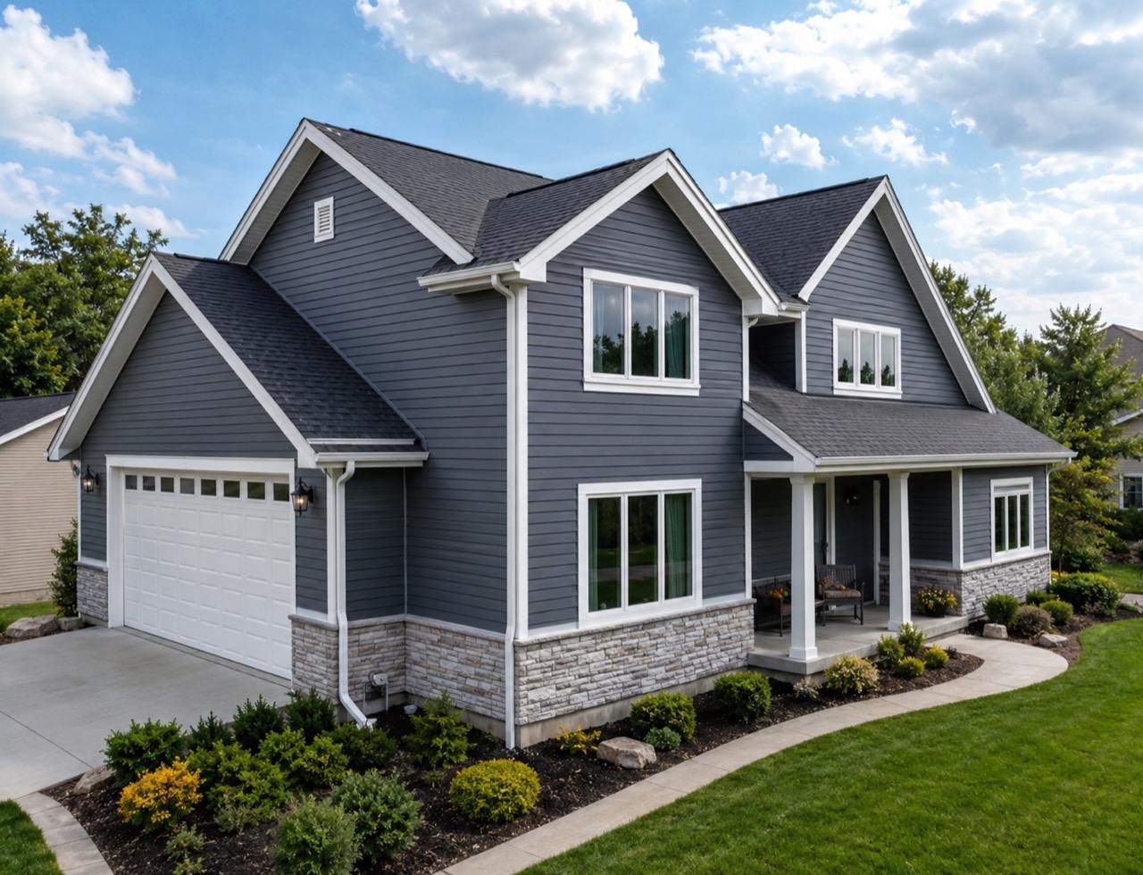 New fiber cement siding installed on a modern North Texas home